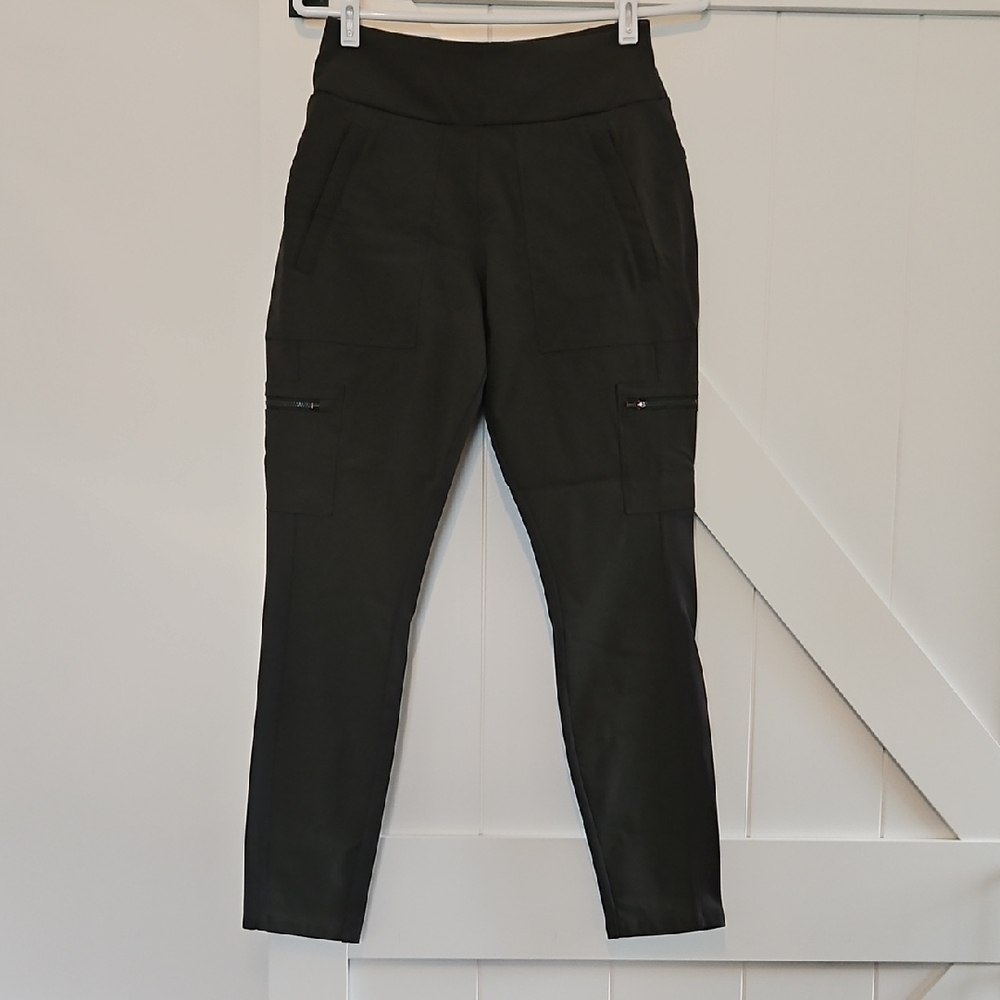 Athleta Dark Olive Green Headlands Hybrid Cargo Pants